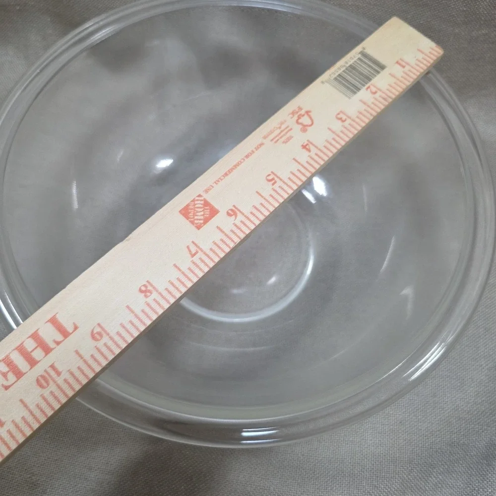 Vintage Set of 3 PYREX Clear Glass Mixing Nesting Bowls #322, #323, #325